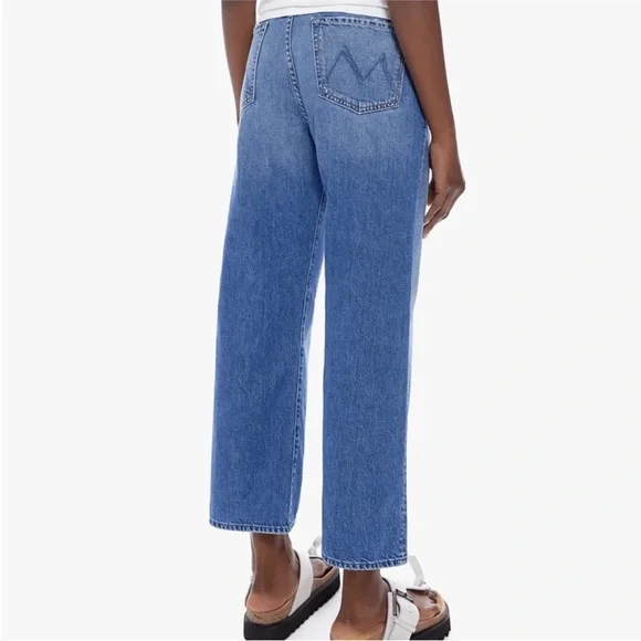 MOTHER Dodger Ankle Blue Flare & Wide Leg Jeans - Picture 3 of 11